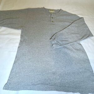 Eddie Bauer Light Gray Henley Shirt